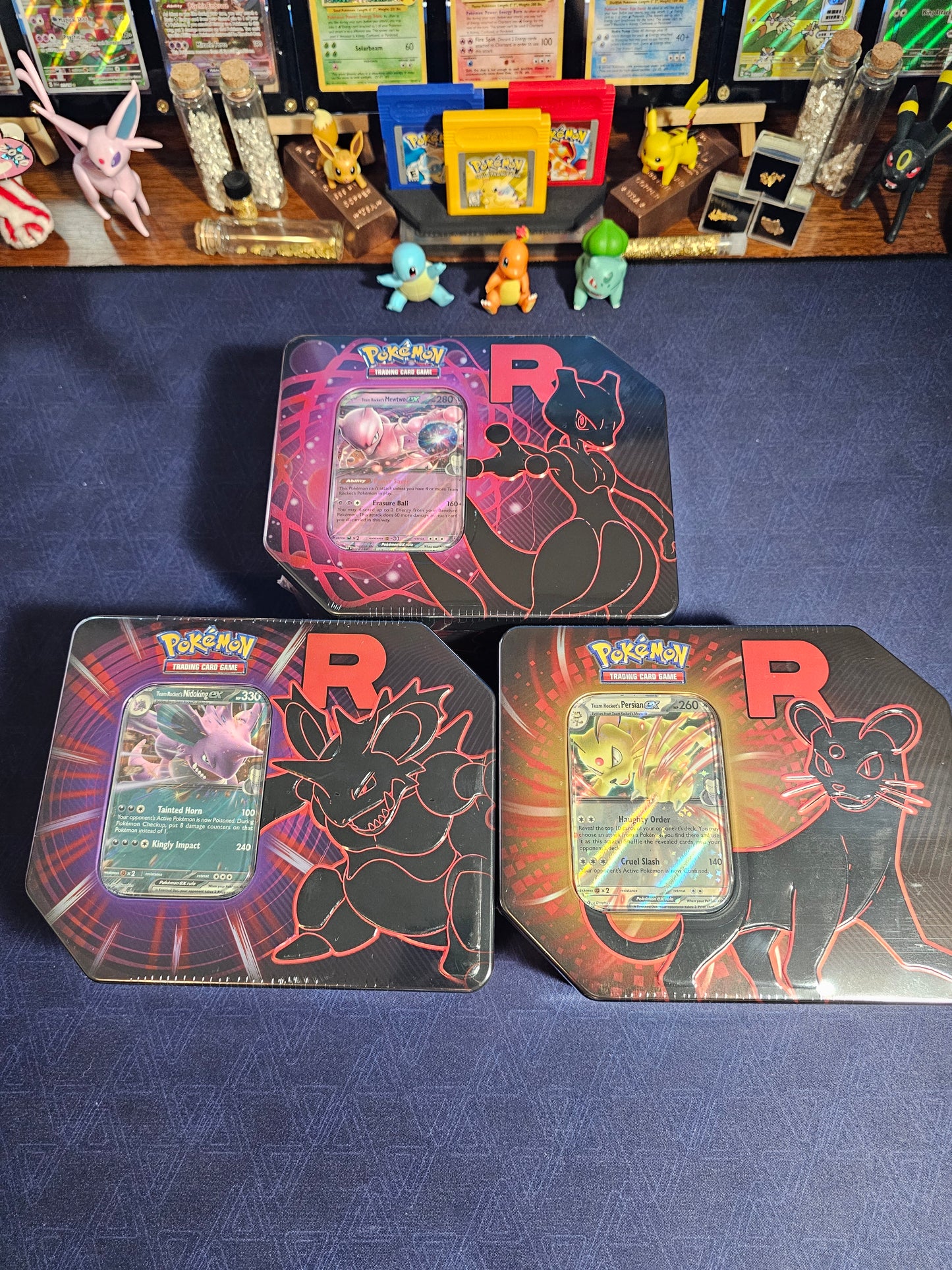 Pokémon TCG Team Rocket Tin Bundle – Mewtwo EX, Nidoking EX & Persian EX