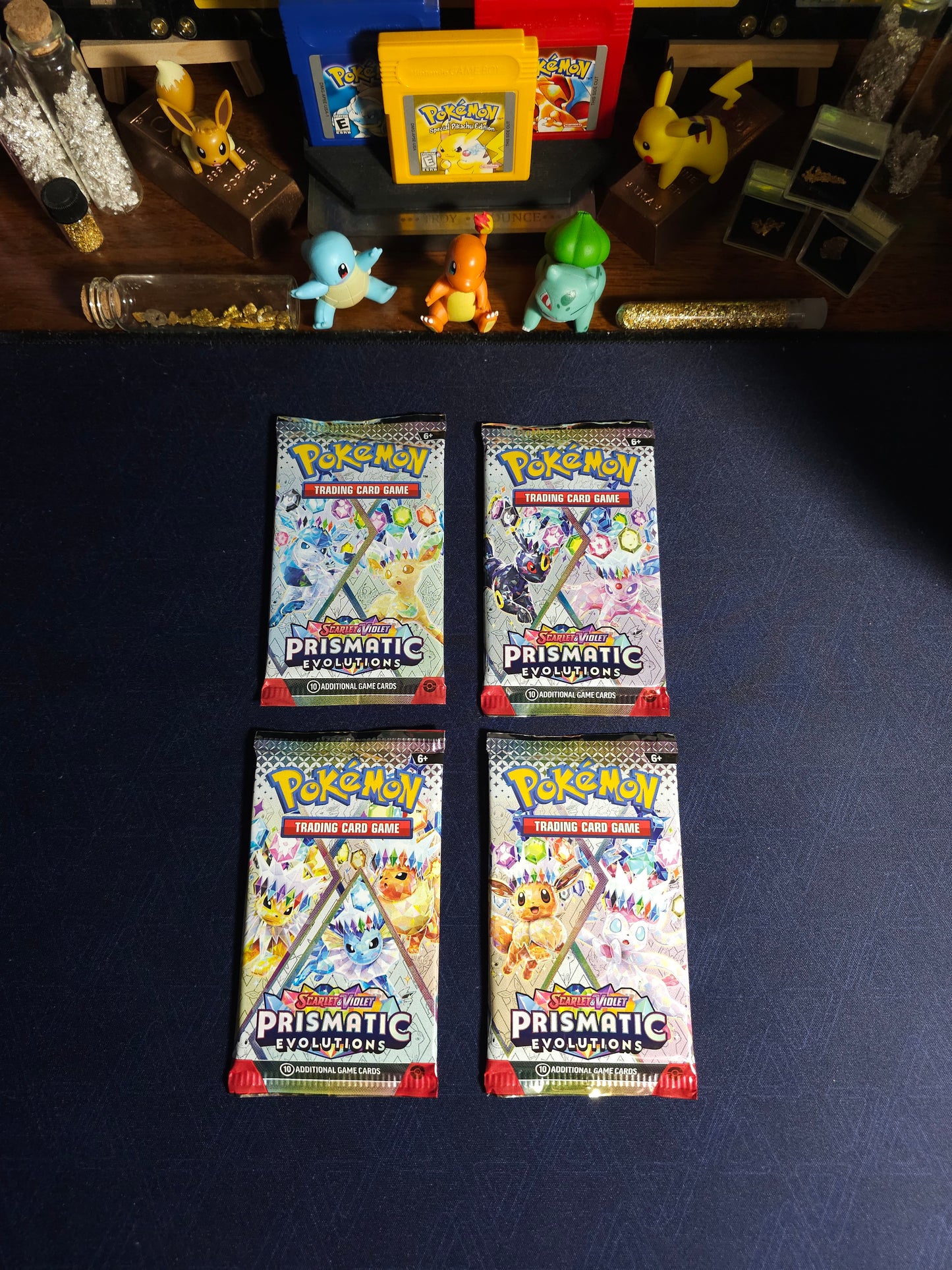 Prismatic Evolutions Booster Pack Art Set (4) – Scarlet & Violet Era | Sealed Collector Bundle
