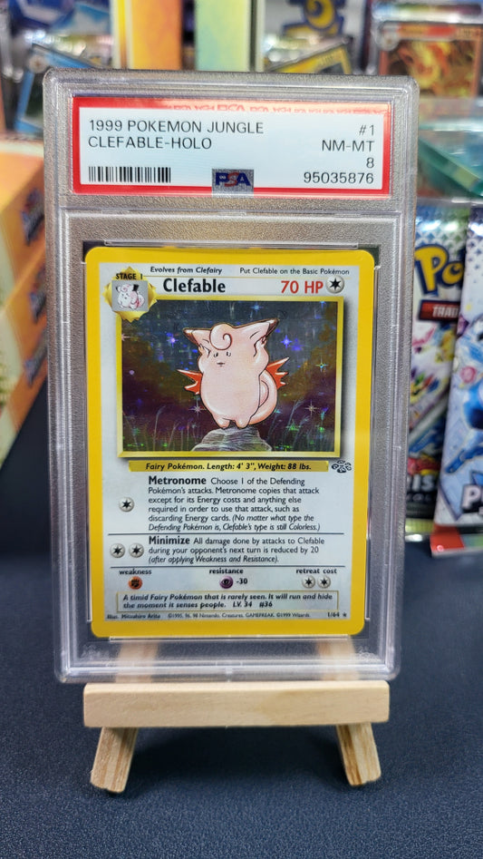 1999 Pokemon Jungle Clefable #1 PSA 8