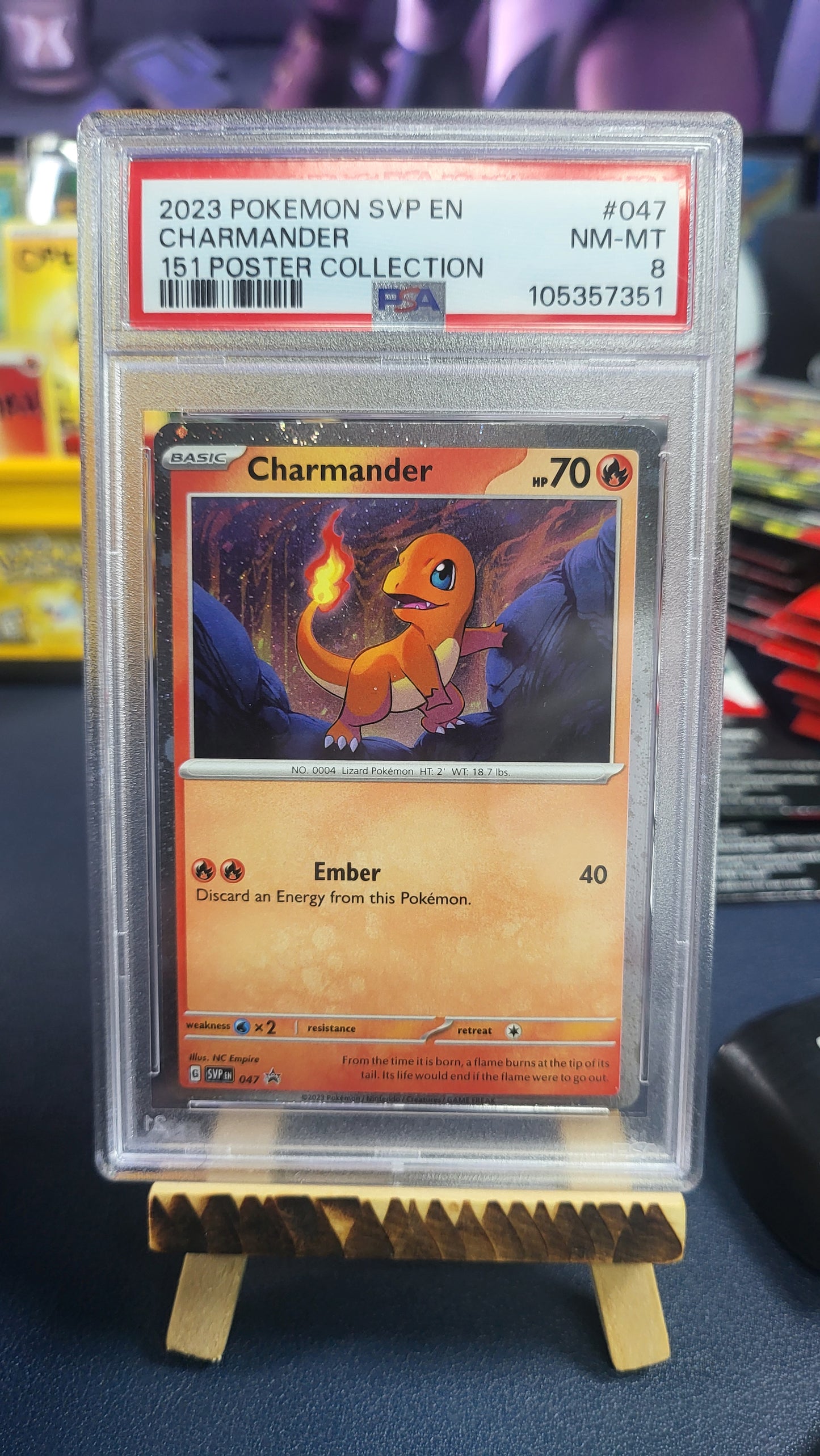 SVP EN Charmander 151 Poster Collection #047 PSA 8